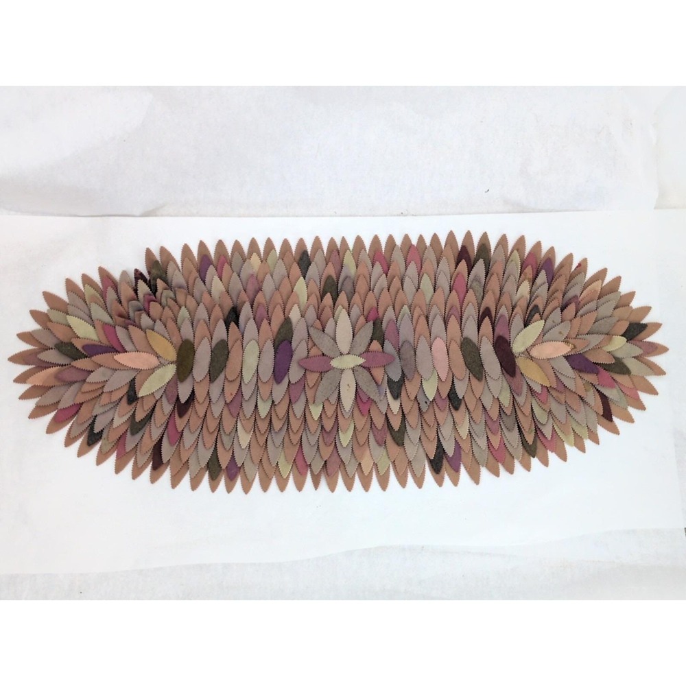 Vintage Hand Made Wool Rug Lambs Tongue Folk Art Primitive Cottage Area Rug
